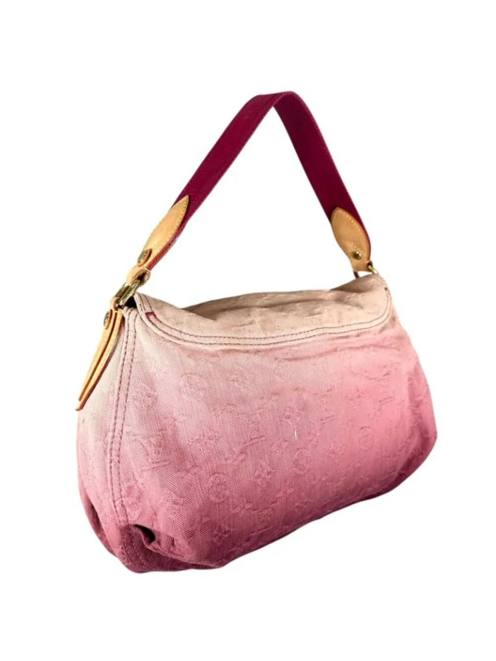 Louis Vuitton Sunray Handbag Monogram Denim Pink
